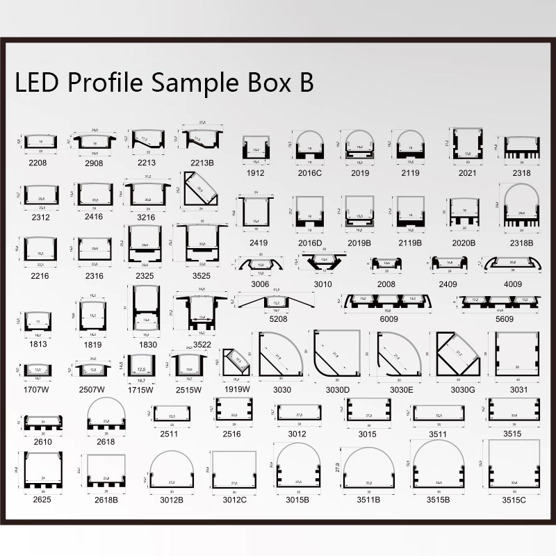 LED Aluminum Channel Sample Show Boxes